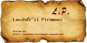 Laczházi Piramusz névjegykártya